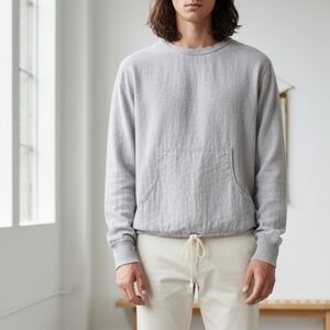 Our Legacy Stone Linen Pullover Top In Gray Size 46 (M)